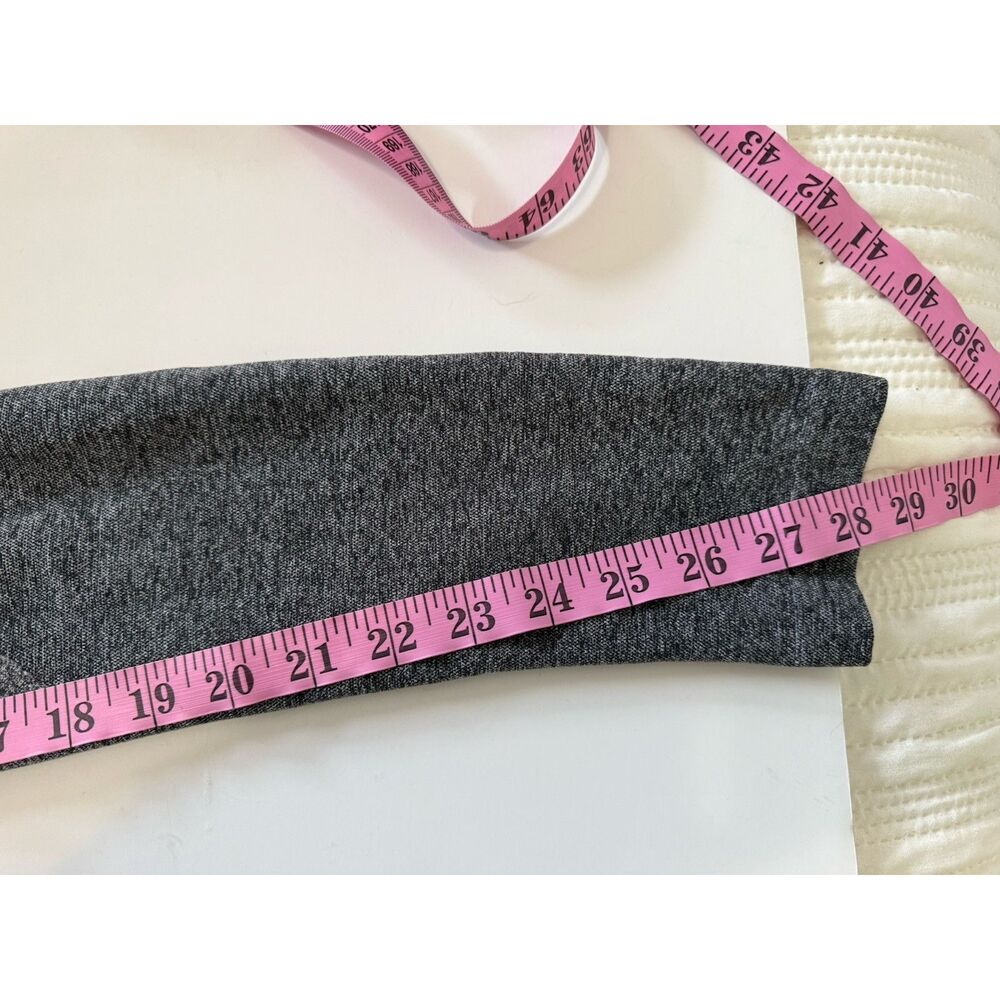 Gymshark Flex Leggings Gray Teal Waistband Stretch Knit Shaping Athletic Gym Sm - Picture 13 of 14